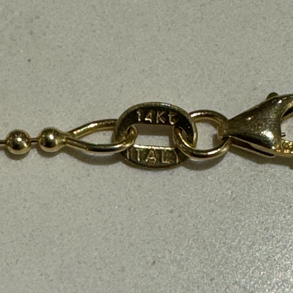 14k ball chain 16” necklace - Picture 6 of 6